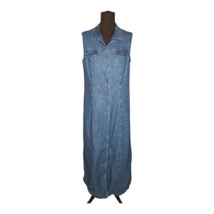 Sleeveless Denim Maxi Dress